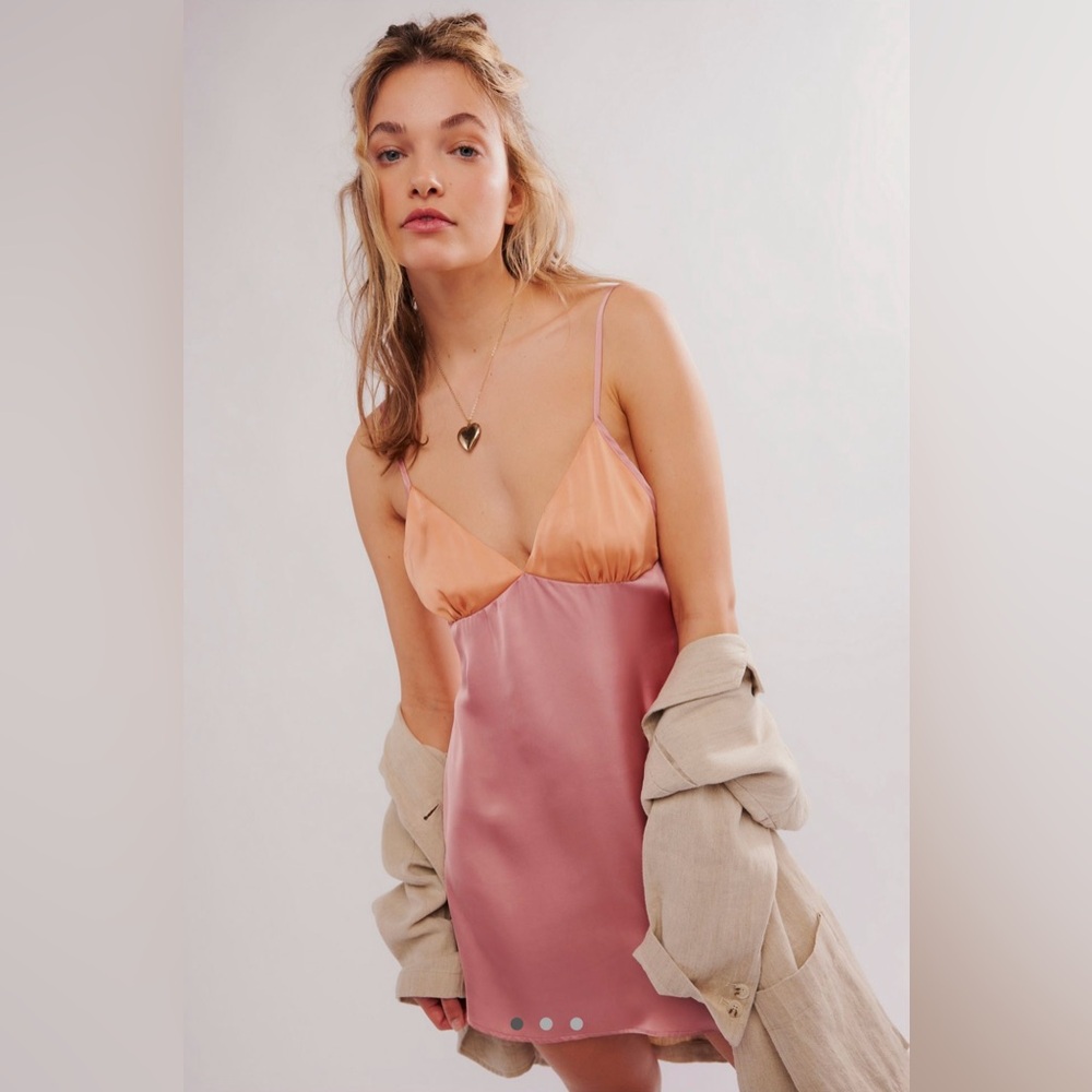 Free People Intimately Belmore Blocked Mini Slip